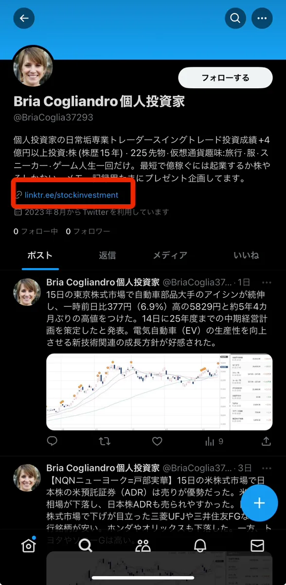怪しい外国人アカウント