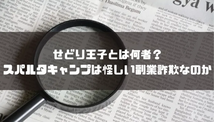 せどり王子とは何者？スパルタキャンプは怪しい副業詐欺なのか